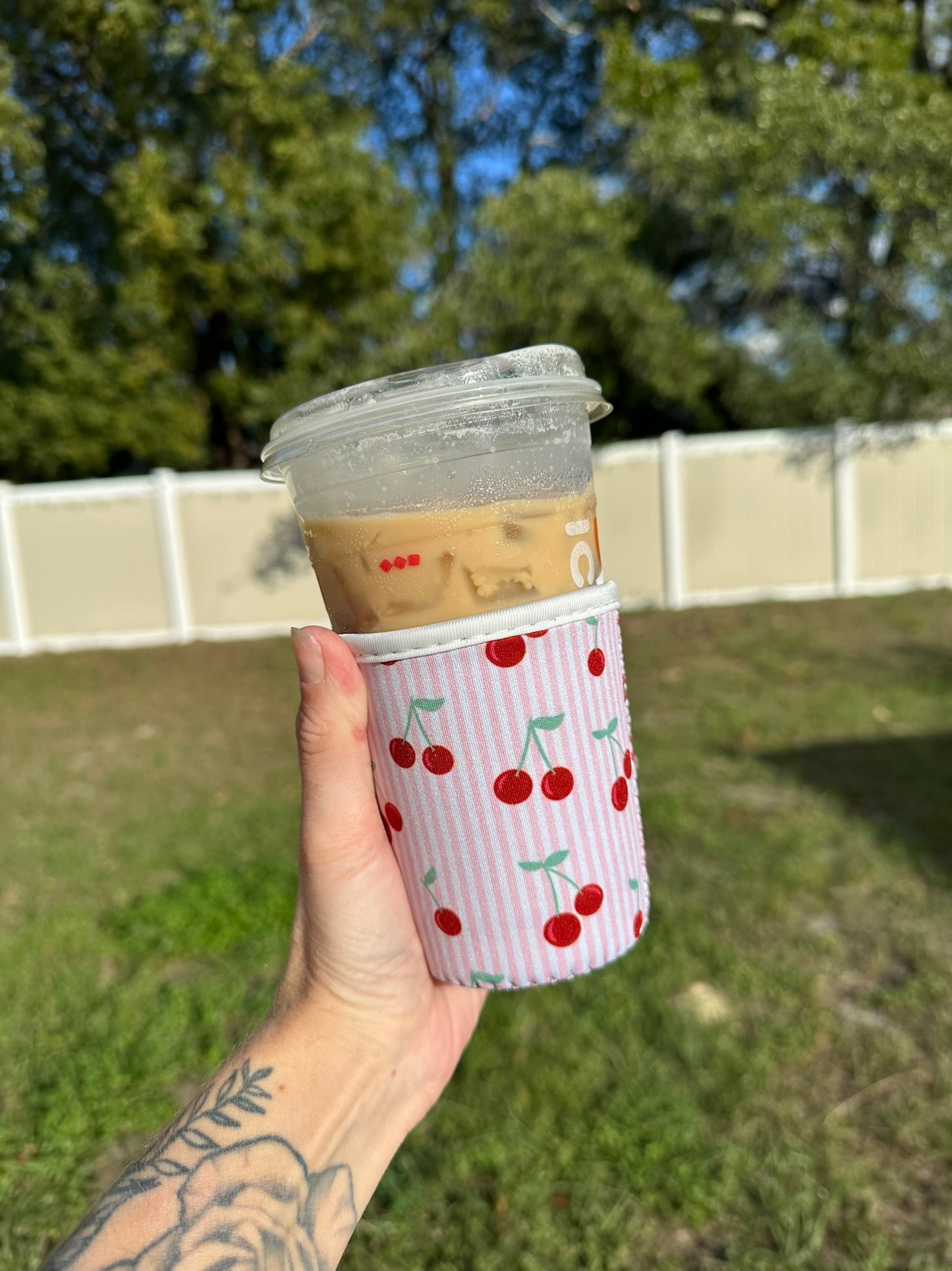 Small Cherries Cup Coozie