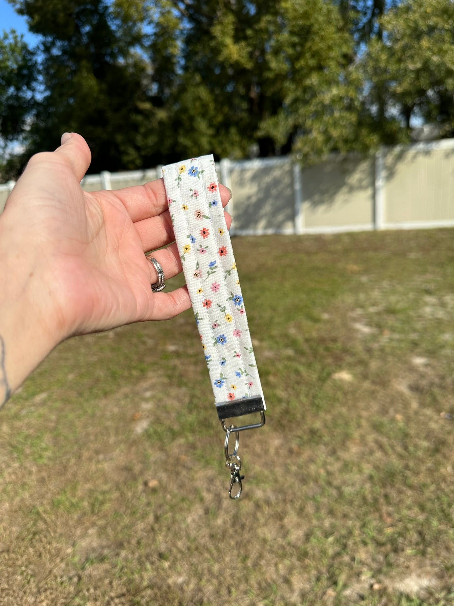 Mini Floral Wristlet