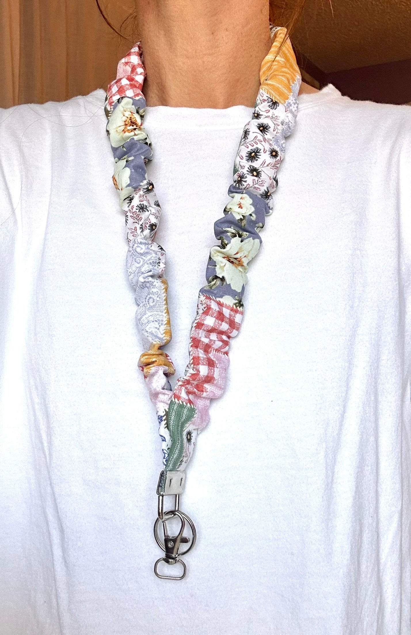 Cottage Charm Scrunchie Lanyard