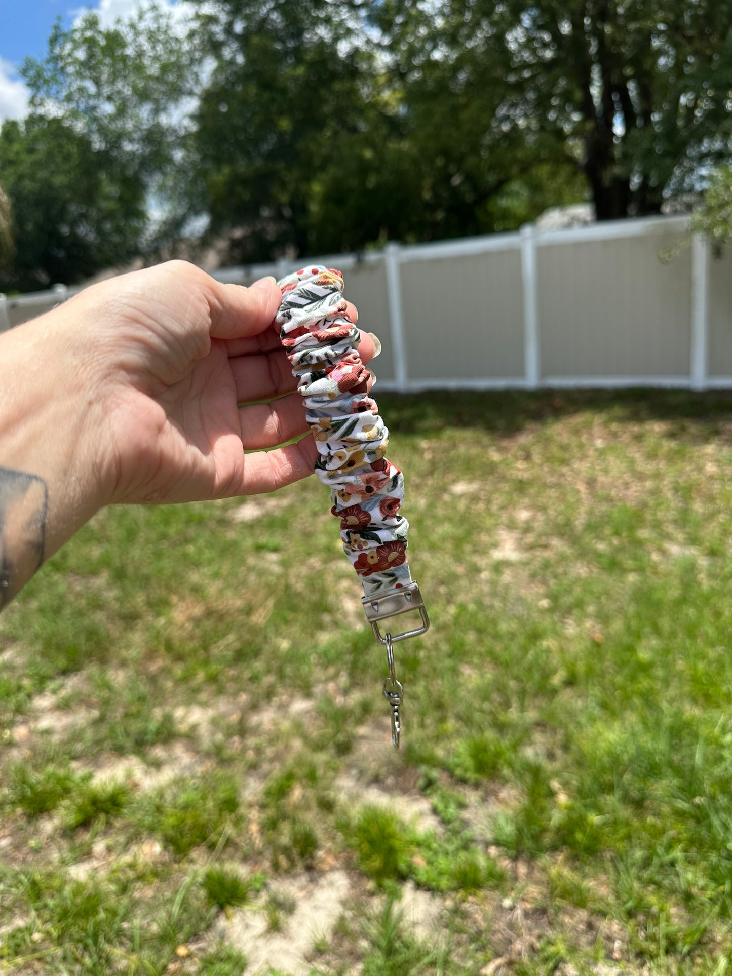 Rustic Garden Scrunchie Wristlet