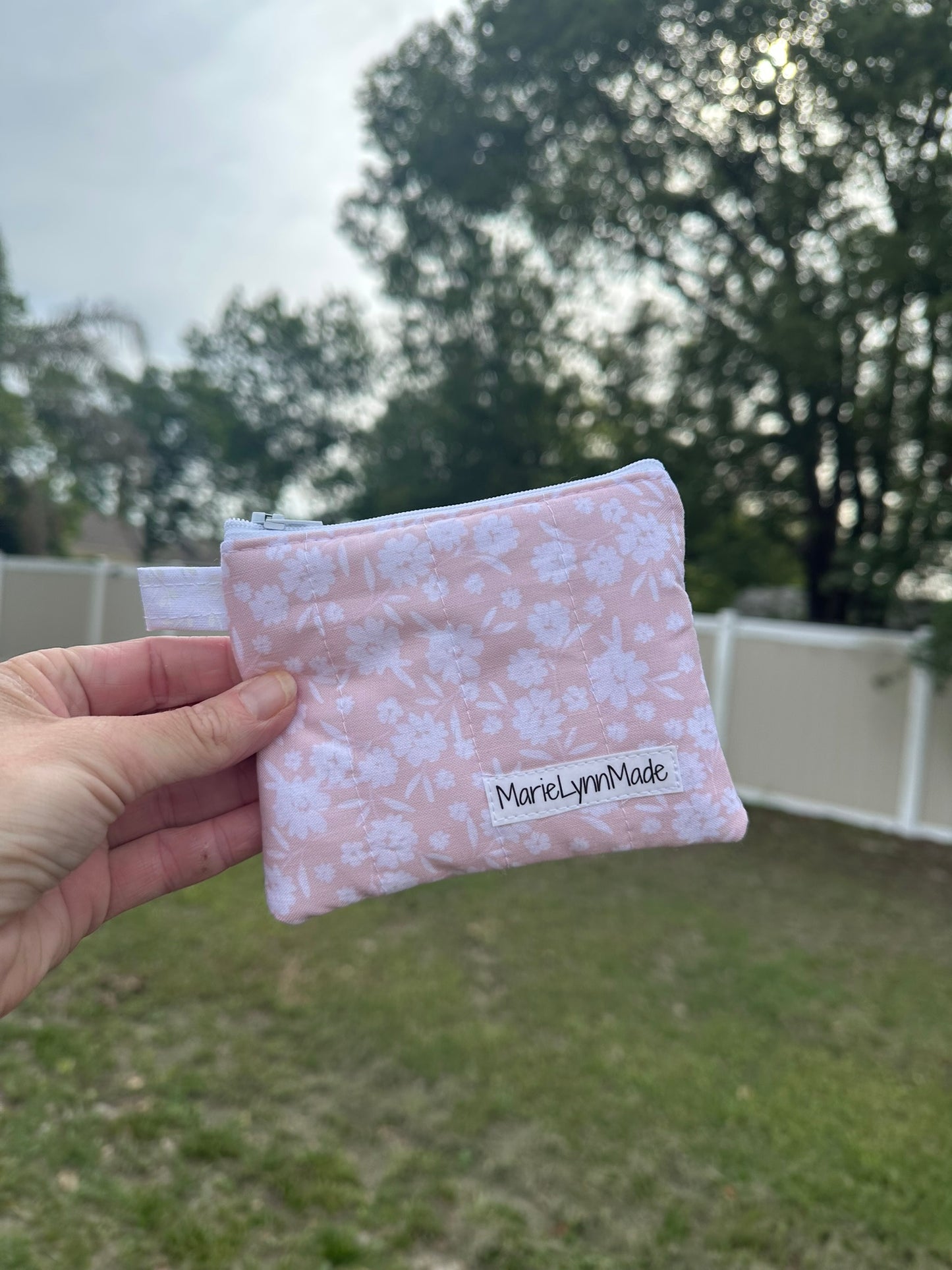 Sweet Peony Keychain Wallet