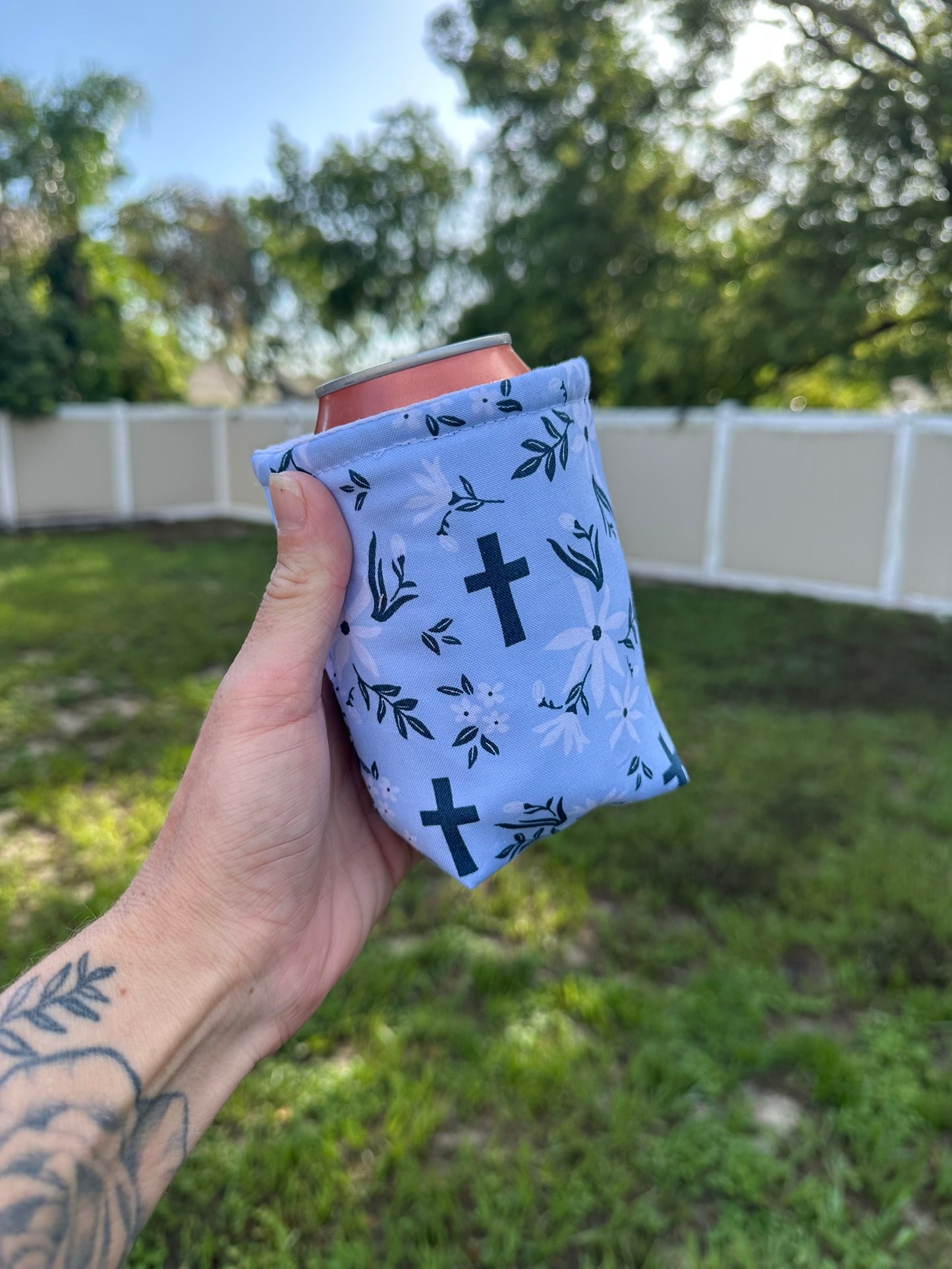 Grace in Bloom Soda Can Coozie