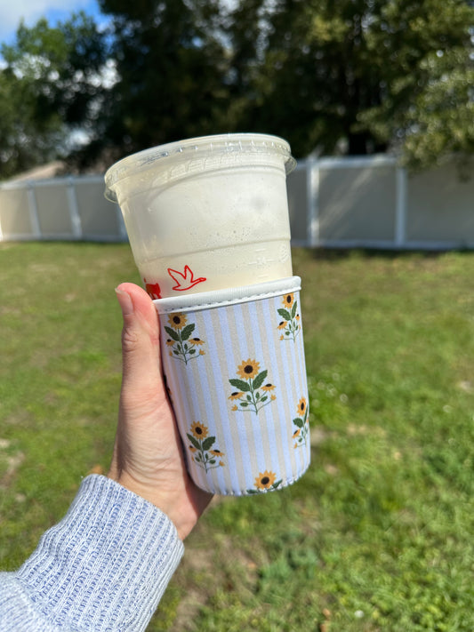 Small Sunflower Cup Coozie