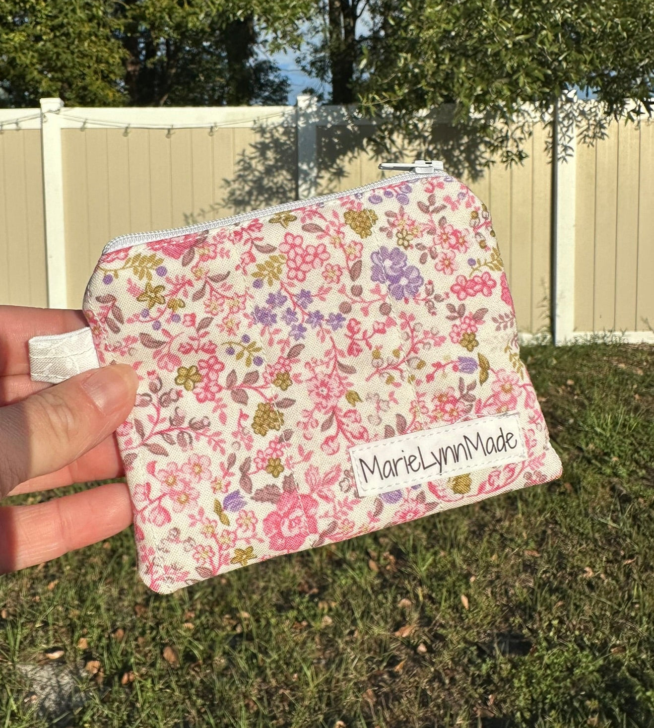 Blushing Garden Keychain Wallet