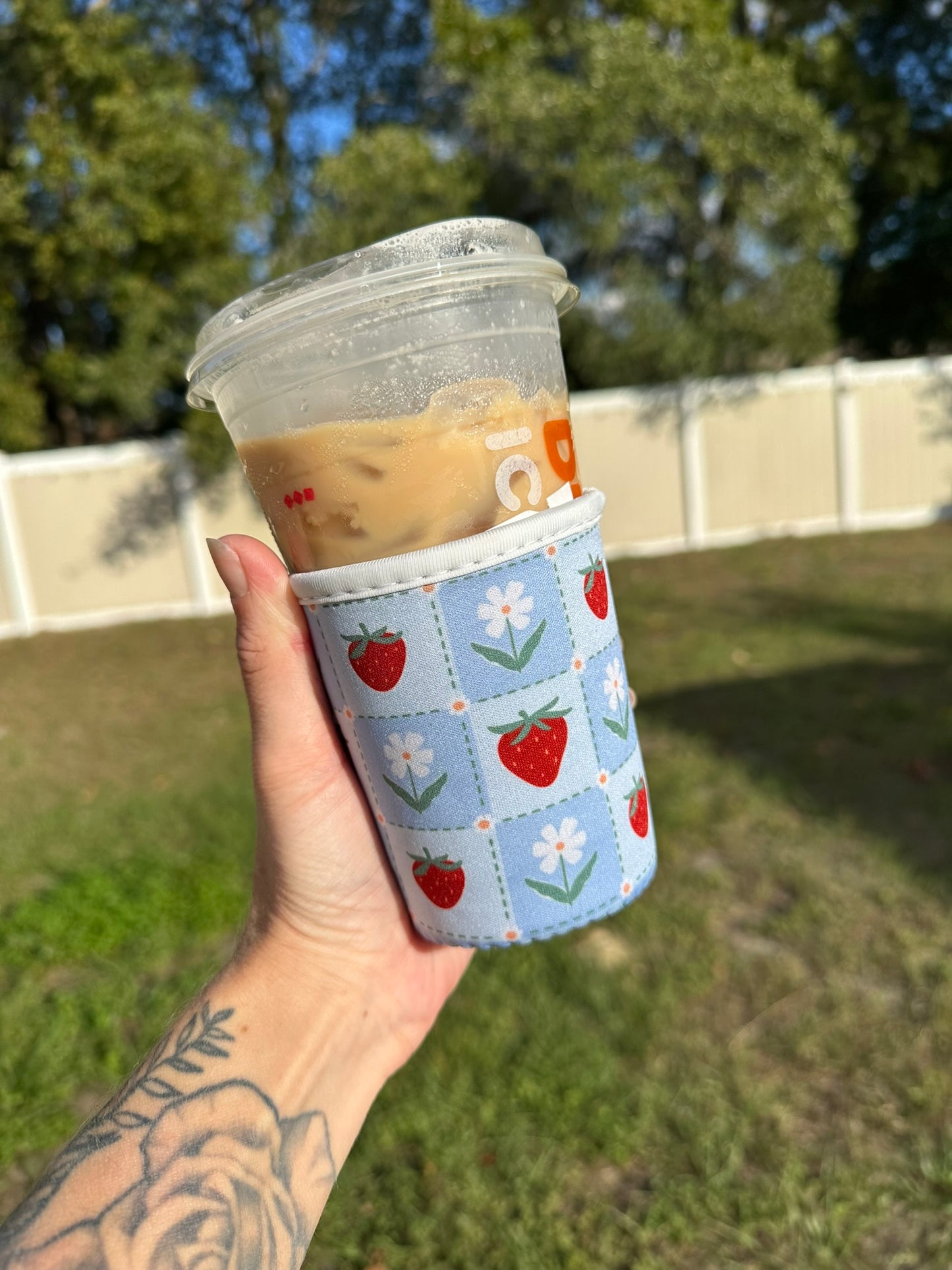 Small Strawberry Fields Cup Coozie