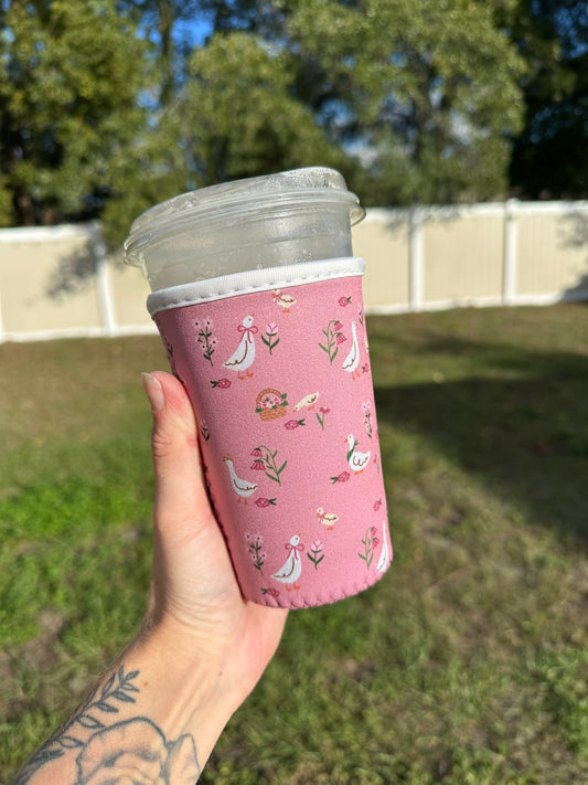 Medium Cottage Geese Cup Coozie