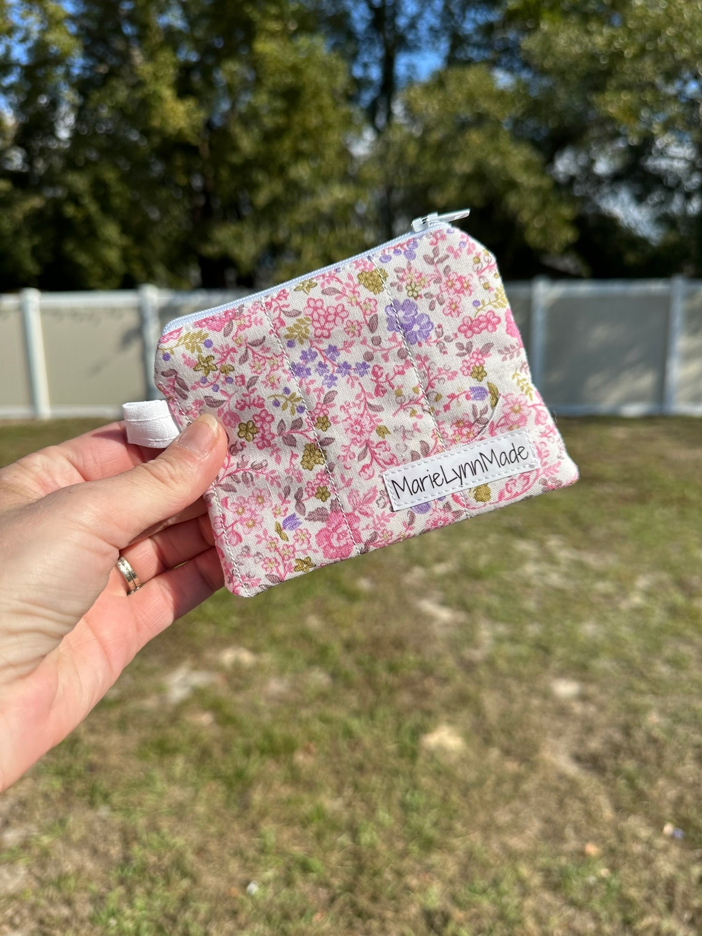 Blushing Garden Keychain Wallet