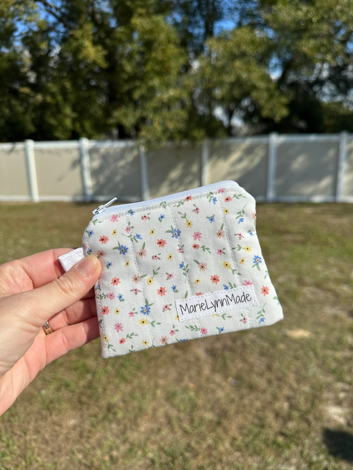 Mini Floral Keychain Wallet