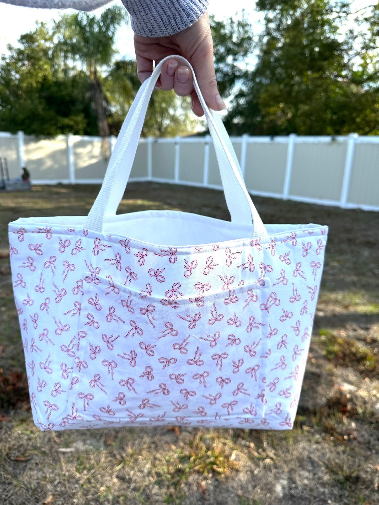 Pink Bow Mini Tote