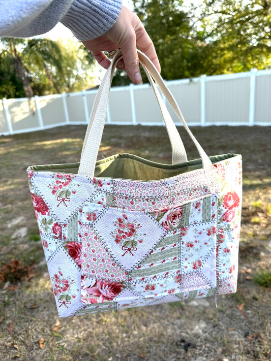 Rose Patchwork Mini Tote