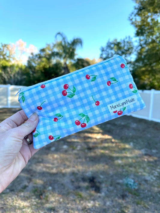 Cherry Picnic Small Zipper Pouch