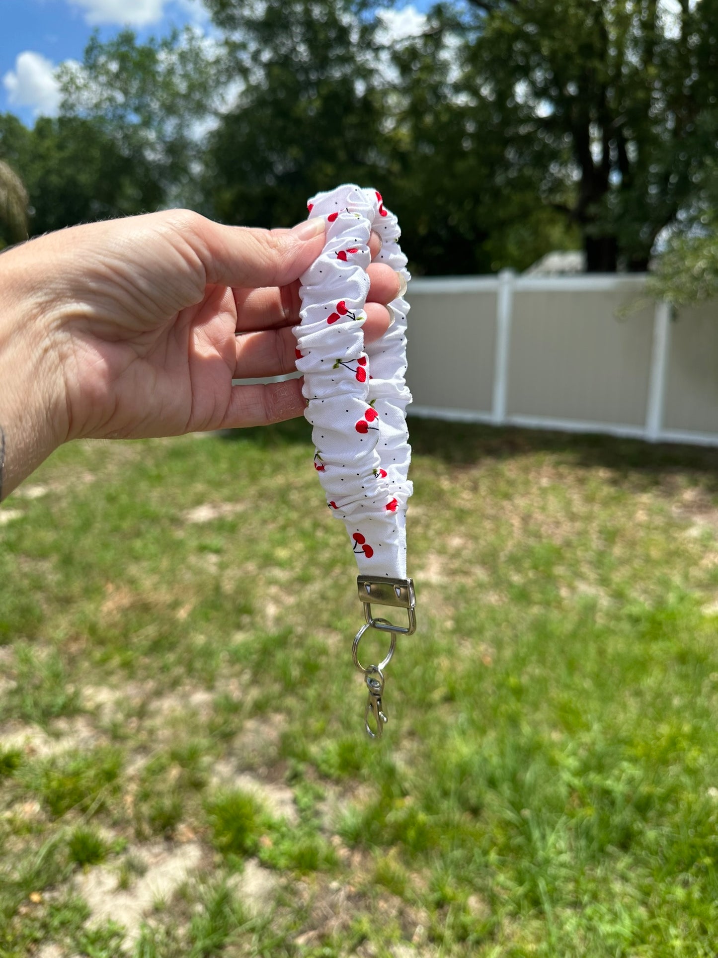 Cherries Scrunchie Wristlet