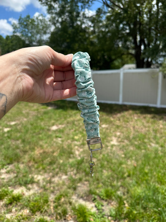 Mint Meadows Scrunchie Wristlet