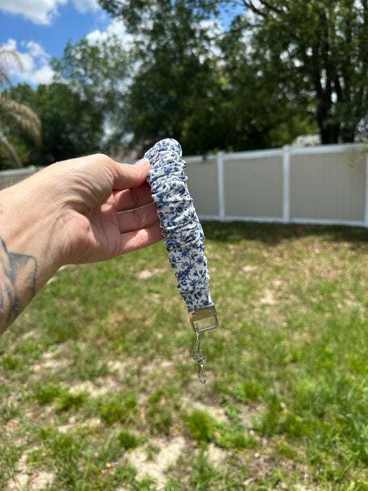 Porcelain Garden Scrunchie Wristlet