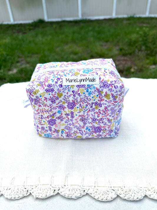 Purple Wildflower Essentials Pouch